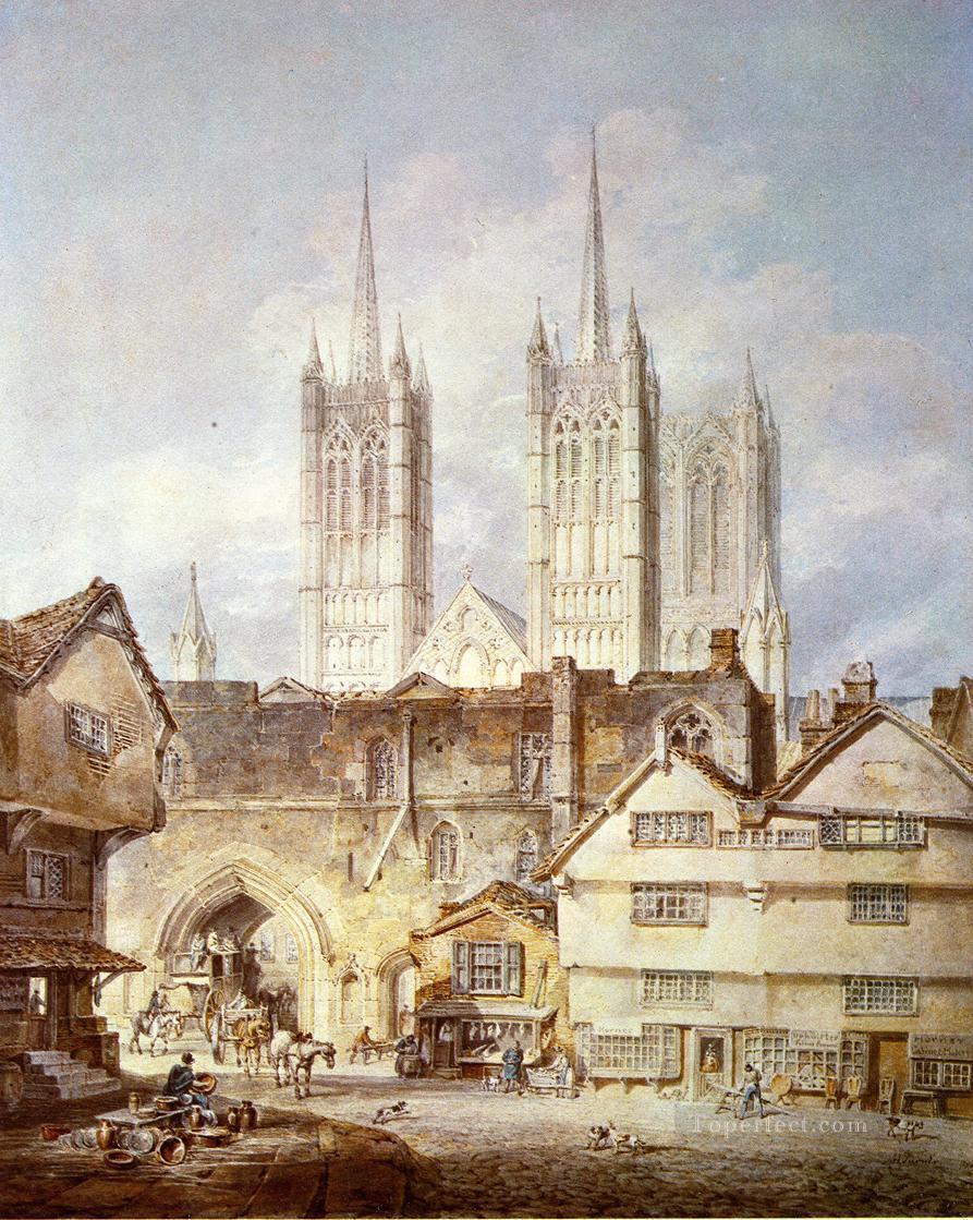 Cathedral Church at Lincoln Romantic Turner Oil Paintings